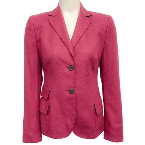 Akris Raspberry Silk / Cashmere Blazer - Picture 1 of 4